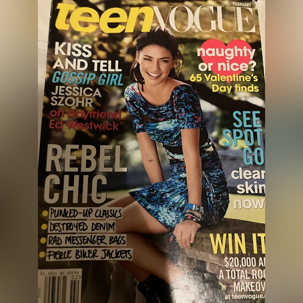 Teen Vogue magazine featuring Gossip Girls Jessica Szohr Feb, 2010 Cover